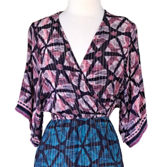 Anthropologie Bl-nk London Lisette Metallic Kimono Dress Size XS - Picture 6 of 14